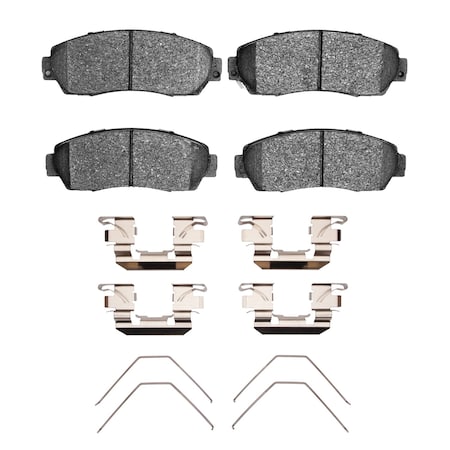 Dynamic Friction Co 3000 Semi-Metallic Brake Pads Hardware Kit, Low Dust, 100% Copper Free, 100% Asbestos-free, Front 1311-1521-01